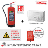 Kit Antincendo Case Vacanza, B&B, Affitti Brevi: Estintore + Rilevatore gas